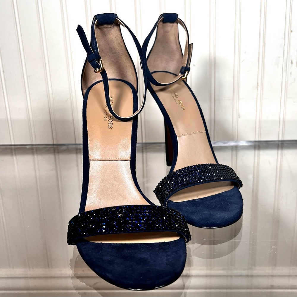 Michael Kors blue strap pumps